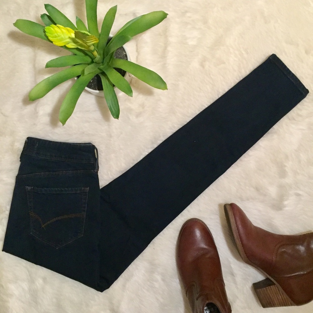 Bullhead High Rise Dark Wash Skinny Jeans 5